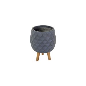 Pot en Fibre avec Pied 28*28*36 - Gris Pots / cache pot / jardinières