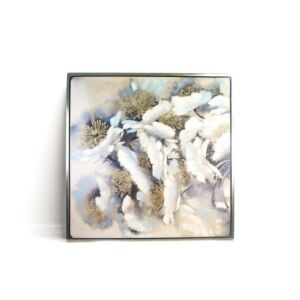 Tableau Rose Fait Main 100x100cm - Multicouleur Tableaux