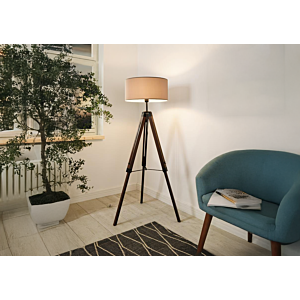 Lampadaire vintage LANTADA E27/60W Ajustable En Hauteur - Taupe