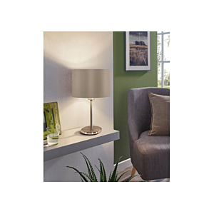 Lampe De Table MASERLO - Taupe / Or