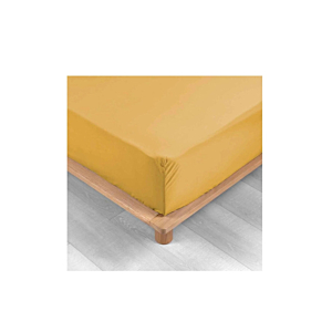 Drap Housse Percale Uni 78 Fils - Miel