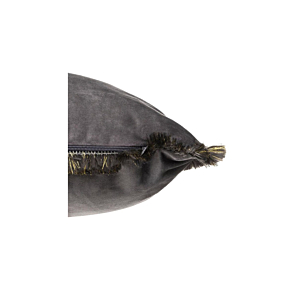 Coussin Déhoussable En Velours - Gris
