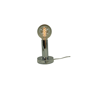 Lampe De Table En Métal Avec Ampoule - Chrome Bon plan