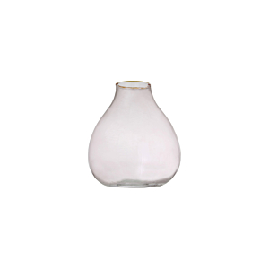 Vase en Verre 15x15x17cm - Rose