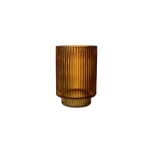 Vase En Verre Pulvérisé 12x23cm - Marron Bon plan