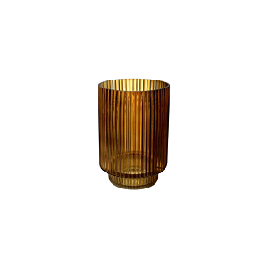 Vase En Verre Pulvérisé 12x23cm - Marron