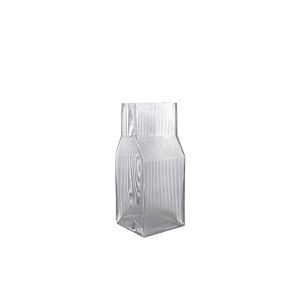 Vase En Verre 10x10x20.5cm - Blanc Vases