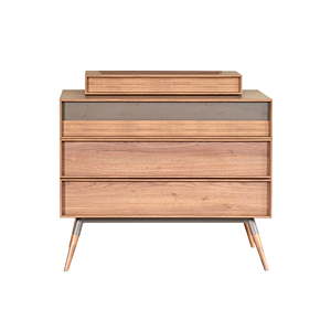 Commode FLEMENS Avec 4 Tiroirs - Beige / Gris Commodes