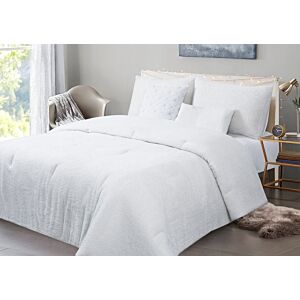 Parure de Lit 4 Pièces 180x220cm Lurex - Blanc Parure de lits