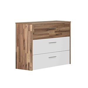 Commode MODERN WAY Chêne Marron et Blanc
