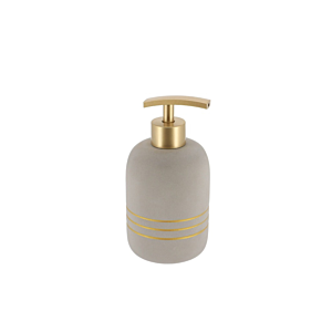 Distributeur à Savon STRIE GRES 400 ML - Beige / Or Gobelets et distributeurs de savon