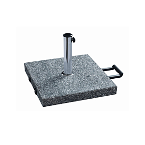 Base Parasol Carrée 40kg À Roulettes - Gris Support de parasol