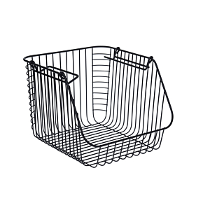 Panier En Métal 29x27x21cm - Noir Rangement cuisine