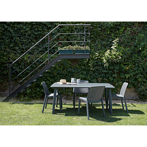 Table À Manger NEW DESSA + 6 Chaises - Anthracite Bon plan
