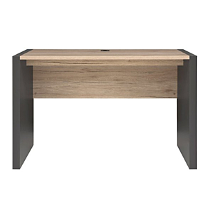 Pack EXECUTIVE : 2 Bureaux + Connecteur - Marron Clair / Gris Foncé