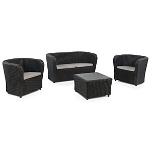 Set De Jardin NOVA 4 Places - Graphite Salons de jardin bas