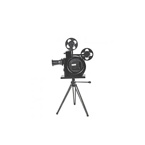 Horloge Film Caméra Modèle - Noir