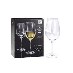 Set De 2 Verres À Pied CRYSTALLINE - Blanc