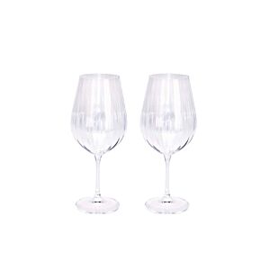 Set De 2 Verres À Pied CRYSTALLINE - Blanc Verres d'eau