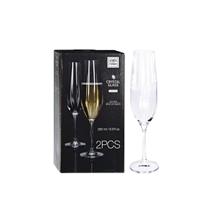 Set De 2 Verres À Pied CRYSTALLINE - Blanc