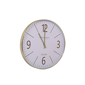 Horloge MURALE - Blanc / Doré