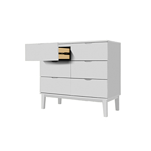  Commode GEOME Avec 6 Tiroirs - Blanc