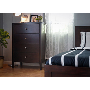  Commode HAYA Avec 4 Tiroirs - Wengé