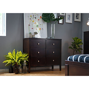  Commode HAYA Avec 6 Tiroirs - Wengé