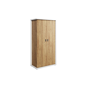 Armoire SIMI Avec 2 Portes - Blanc / Chêne