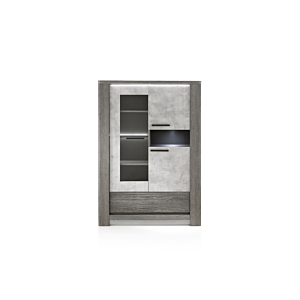 Vitrine BOLZANO Avec LED Chêne Béton