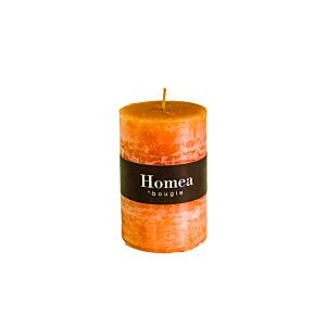 Bougie Pilier Rustique 10cm - Orange Bougies décoratives