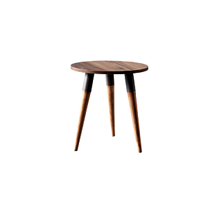Table De Coin FLEMENS 45x45x46cm - Taupe / Chêne