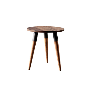 Table De Coin FLEMENS 45x45x51cm - Taupe / Chêne