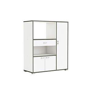 Loge BUZZ 3 Portes - Blanc Meuble multifonctions rangements