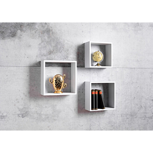 Set de 3 Etagères SHELVY 30*30 - Blanc