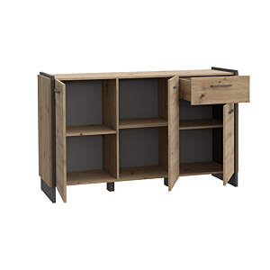 Commode FLASH Avec 3 Portes - Oak