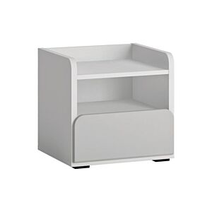 Table De Chevet FLEXI - Blanc / Gris Clair