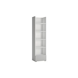 Bibliothèque FLEXI Avec 5 Niches - Blanc / Gris Clair
