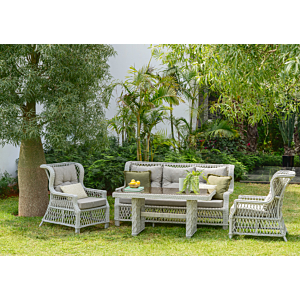 Set De Salon de Jardin ENZO - Gris Clair