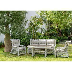 Set De Salon de Jardin ENZO - Gris Clair Bon plan