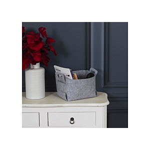 Panier En Feutre Pliable S M24 - Gris