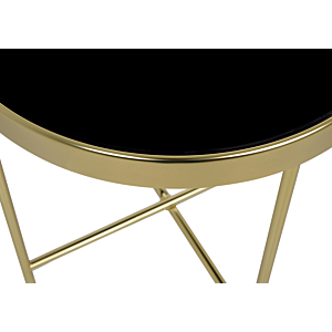 Table D'Appoint Ronde BENIGNI - Noir/Gold