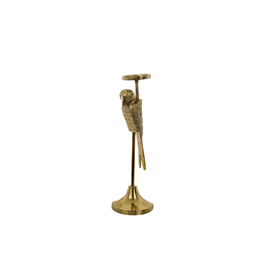 Bougeoir Perroquet 43cm - Doré