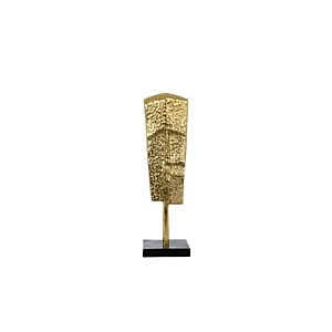 Statue Visage Sculpture 53x13cm - Doré