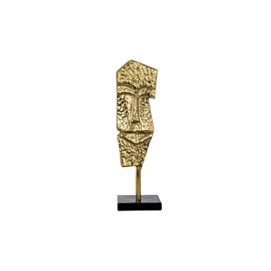 Statue Visage Sculpture - Doré