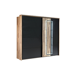 Armoire SIRIUS CROWN Avec 2 Portes - Chêne / Noir