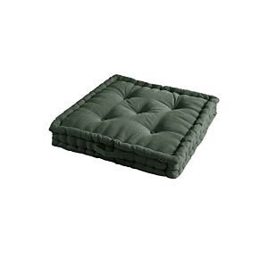 Coussin De Soi Uni PACIFIQUE En Coton - Vert Kaki Eléments complémentaires