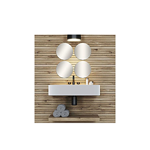 Set De 4 Miroirs Ronds - Blanc