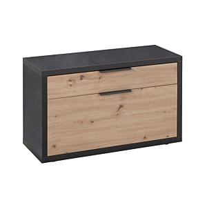Bench SEGNO - Chêne / Anthracite Meuble multifonctions rangements