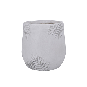 Pot En Fibre 21,5x21,5x22cm - Blanc